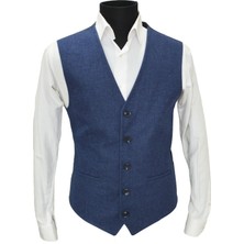 Mentor Regalo Erkek Yelek V Yaka Koyu Mavi Yün 50432 Xl