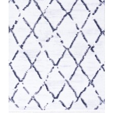 Maze Tile Antrasit Desenli Peluş Halı 7454