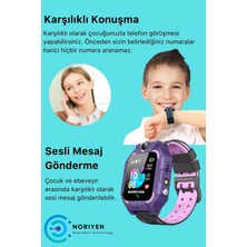 Noriyen Q19 Sim Kartlı Kameralı Gizli Dinleme Konum Özellikli Aramalı Çocuklar İçin Akıllı Çocuk Takip Saati