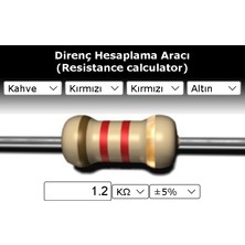 OEM 1.2 Kr (Kiloohm) Direnç 1/4 Watt