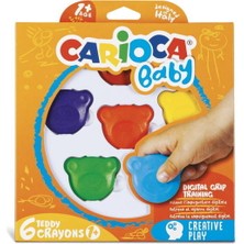 Carioca Teddy Bebek Crayons 6'lı +1 Yaş