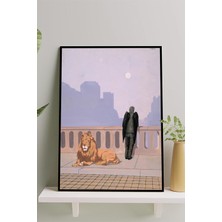 Postermanya Homesickness - Rene Magritte Sanatsal Çerçeveli Tablo