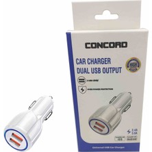 Concord C-767 USB 3.0A - 2.4A Hızlı Şarj