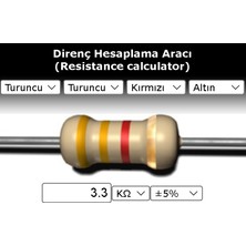 OEM 3.3 Kr (Kiloohm) Direnç 1/4 Watt