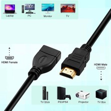 Aogo 50CM HDMI Uzatma Kablosu Dişi Erkek HDMI 0.5m High Speed Extension Cable Yarım Metre