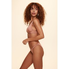 No Gossip Maggie Balenli Uzun Üçgen Bikini Tek Üst Bronz 229111