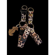 Balkonda Köpek göğüs tasması minik ırk leopar desen saten kumaş genişlik:2,5cm göğüs ölçüsü:30-50cm ayarlamalı dog harness GT4-8