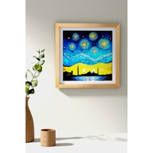 Özcanlar Çerçeve Ahşap Çerçeveli Tablo Çerçeveli Ahşap Dekor Tablo Seti Dekoratif Tablo Van Gogh Istanbul Manzarası