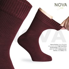 Nova Socks Kadın 4'lü Bambu Lastiksiz Sıkmayan Extra Rahat Şeker Çorabı / Çorap