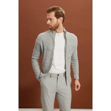 Alexander Gardi Balıkçı Yaka Fermuarlı Triko Hırka (E22-5714)