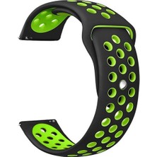 Markacase Samsung S2 Classic Uyumlu Pimli Delikli Spor Silikon Kordon Siyah Yeşil