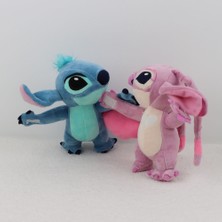 Prodigy Toy Çift Stitch Melek Sarılma Kalp Peluş Oyuncak - Mavi  (Yurt Dışından)