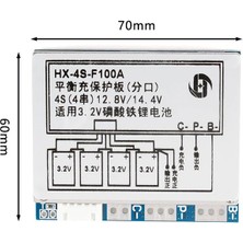 Zauss 4s 100A Kurulu 3.7V Bms Li-Po Lityum 18650 Pil Şarj Koruma Modülü