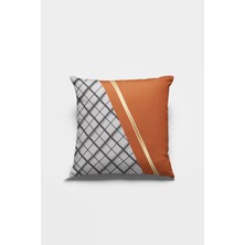 RugViva Siyah Dekoratif Çift Taraflı Kırlent Yastık Kılıfı Gizli Fermuar Premium Kumaş  43 x 43 cm KRL1012