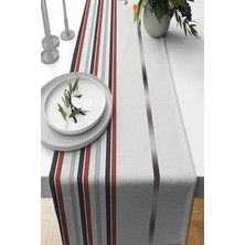 RugViva Ekru Runner Masa Örtüsü Premium Tay Tüyü Dokuma Leke Tutmaz Kumaş 40X140CM RNR468