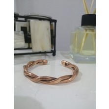 Kavele Saf Bakır Burgu Bileklik %100 Bakır  Her Bileğe Uygun Geçmeli