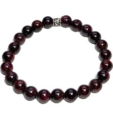 Pigado Hakiki Doğaltaş Granat Taşı Unisex Bileklik