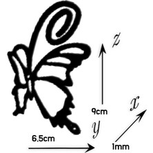 Hobi Demir Sanat Kelebek Temalı Metal Kitap Ayracı