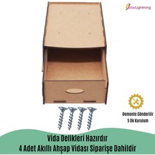 Starlightning Saklama Kabı Dolap Içi Masa Altı Gizli Çekmece Düzenleme Kutusu Mdf Büyük Boy