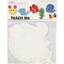 Sealife Teach Me Boyanabilir Karton Kalıplar Deniz Hayatı - 5 Desen 16 Parça Set