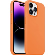 Buff iPhone 14 Pro Max Rubber Fit Kılıf Light Orange