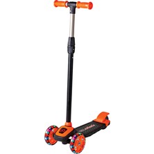 Mix Oyuncak Scooter Çocuk Scooter Işıklı Slikon Teker Turuncu 40 kg Taşıma