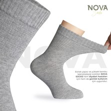 Nova Socks Kadın 4'lü Bambu Lastiksiz Sıkmayan Extra Rahat Şeker Çorabı / Çorap