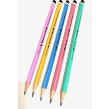 Apiko Shop Pastel Renklerde 5 Renk Siyah Kurşun Kalem Üçgen Mercanlı