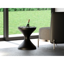 Echo Furniture Merta Siyah Buz Kabı ve Kapaklı Sehpa