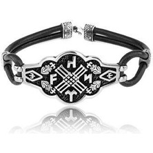 Takıfest Göktürkçe Türk Yazılı Işlemeli Gümüş Erkek Bileklik