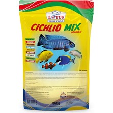 Lotus  Cichlid Mix Granül Malawi Ciklet Yunus Sarı Prenses Ahli Balık Yemi 1 kg