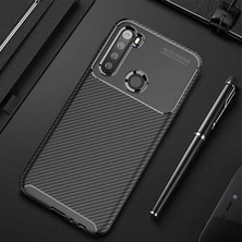 Kılıfist Xiaomi Redmi Note 8 Kılıf Zore Antişok Karbon Silikon Kapak + Cam