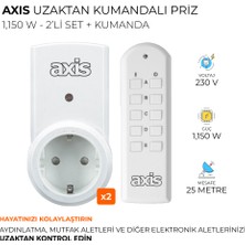 Axis 2'Li Uzaktan Kumandalı Priz Set 1150 W Outlet