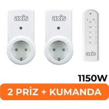 Axis 2'Li Uzaktan Kumandalı Priz Set 1150 W Outlet