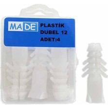 Made Plastik Dubel 12MM ( 1 Kutu:4 Adet)