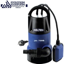 İbeltech Qsb750 750w 1 Hp Plastik Gövdeli Kirli Ve Temiz Su Dalgıç Pompası