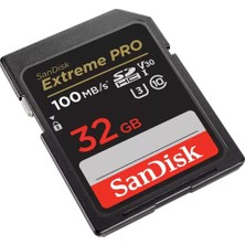 Sandisk Extreme Pro 32GB 100/90MB/S Sdhc V30 Uhs-I U3 Hafıza Kartı SDSDXXO-032G-GN4IN
