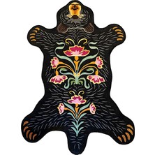 Rugs Modern Mira 895 Sevimli Ayı ve Çiçek Desenli Dokuma Taban Halı
