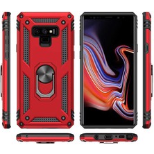 ZORE Galaxy Note 9 Kılıf Zore Vega Yüzüklü Standlı Zırh Kılıf