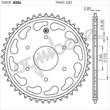 Ognibene Ktm 390 Duke Rc Ognıbene Arka Dişli 45T