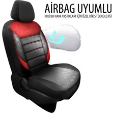 Nice Shop Seat Leon 1999-2012 Uyumlu Koltuk Kılıfı Scorpion Serisi - Kırmızı