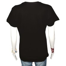 Mr.Thinker Kadın TShirt Siyah 'afgan Kız' Baskılı Xs