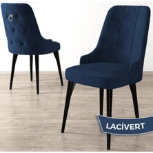 Canisa Concept Enoa Serisi Siyah Gürgen Ayaklı Babyface Kumaş Gümüş Halkalı Sandalye