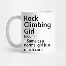 Pixxa Rock Climbing Girl - Dağcı Kız - Kelime Anlamı Kupa Bardak