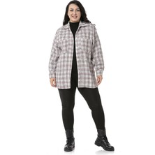 Disentis Modest Büyük Beden Yanı Yırtmaçlı ve Cepli Kırmızı Ceket Gömlek