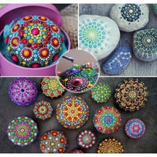 Dot Mandala Boyutlandırıcı Iğne Uçlu Boya Şişeleri 4'lü Set,dot Mandala, Seramik, Çini Boyalarıyla Kullanılabilen,30 cc