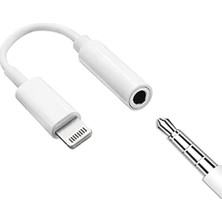 Enfein Lightning To 3.5mm Aux Dönüştürücü Adaptör, iPhone Için Kulaklık Dönüştürücü Beyaz