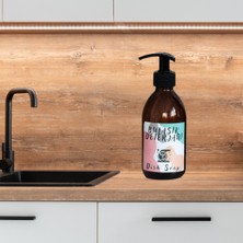 JUNİBELİW Amber Cam Şişe 250ML Sıvı Sabunluk Bulaşık Deterjanlık 250 ml
