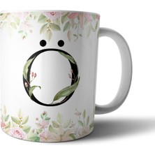 Pixxa Ö Harfi - Çiçekli Harf Kupa Bardak Model 1