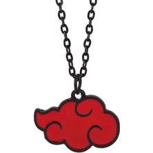 Kolbi Naruto Anime Akatsuki Kırmızı Bulut Kolye Klasik Zincirli Siyah